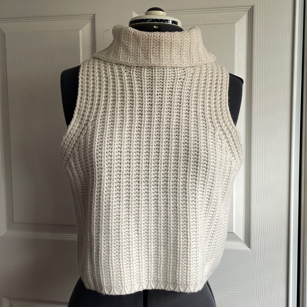 Sablyn White Sleeveless Knit Turtleneck Top - Picture 4 of 13